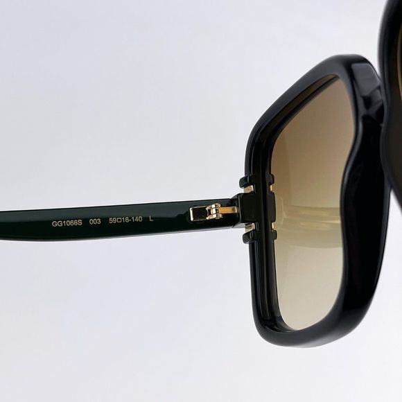 Gucci GG1066S 003 Sunglasses Black Green Brown Gradient Butterfly Women main image 6
